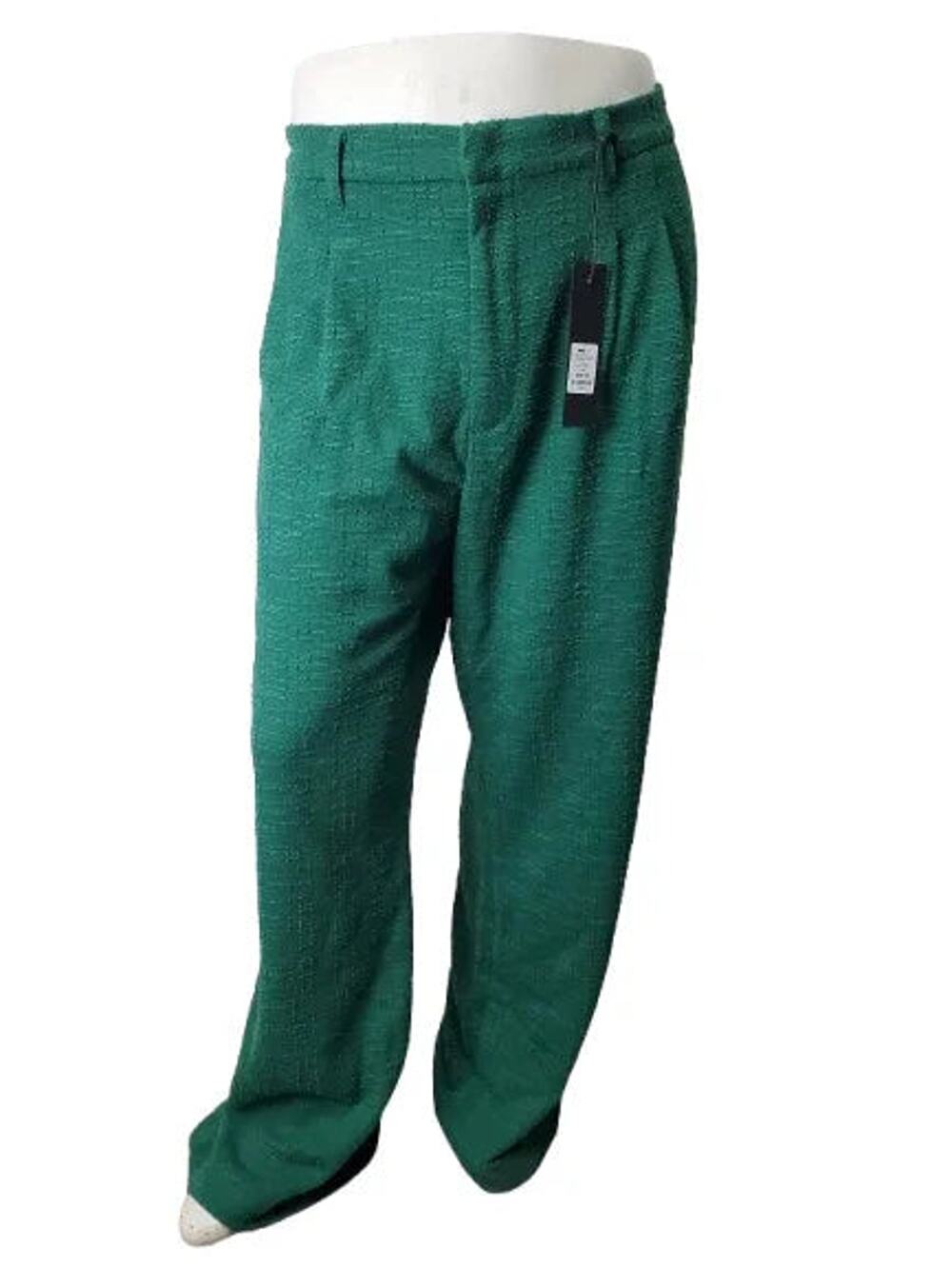 Nova Men men's green textured pants size 38